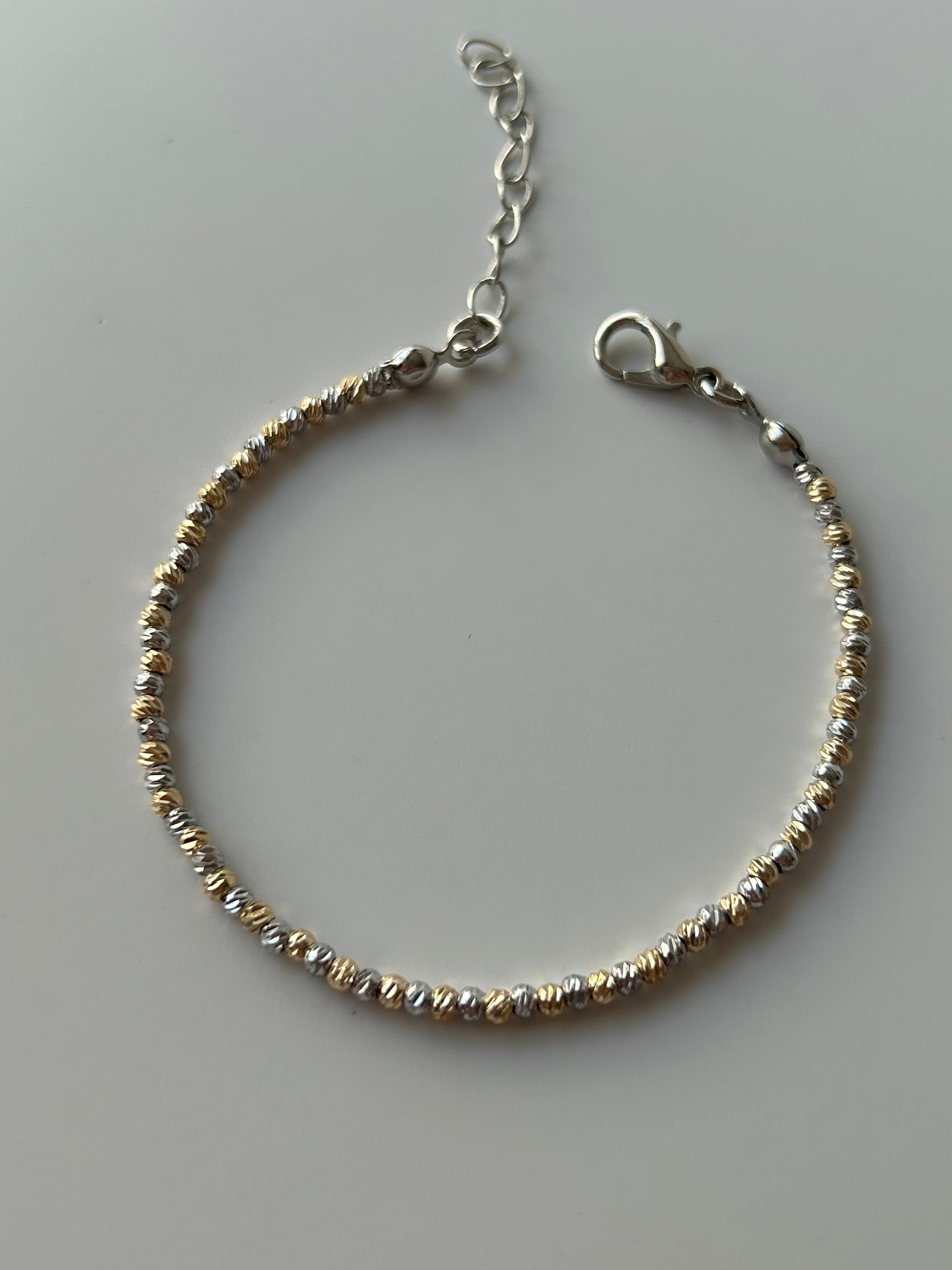 Çelik Gold/Silver 2 mm Dorika Bileklik