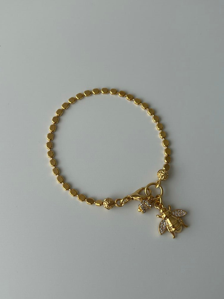 Zirkon Arı/Kum İnci Charm Bileklik