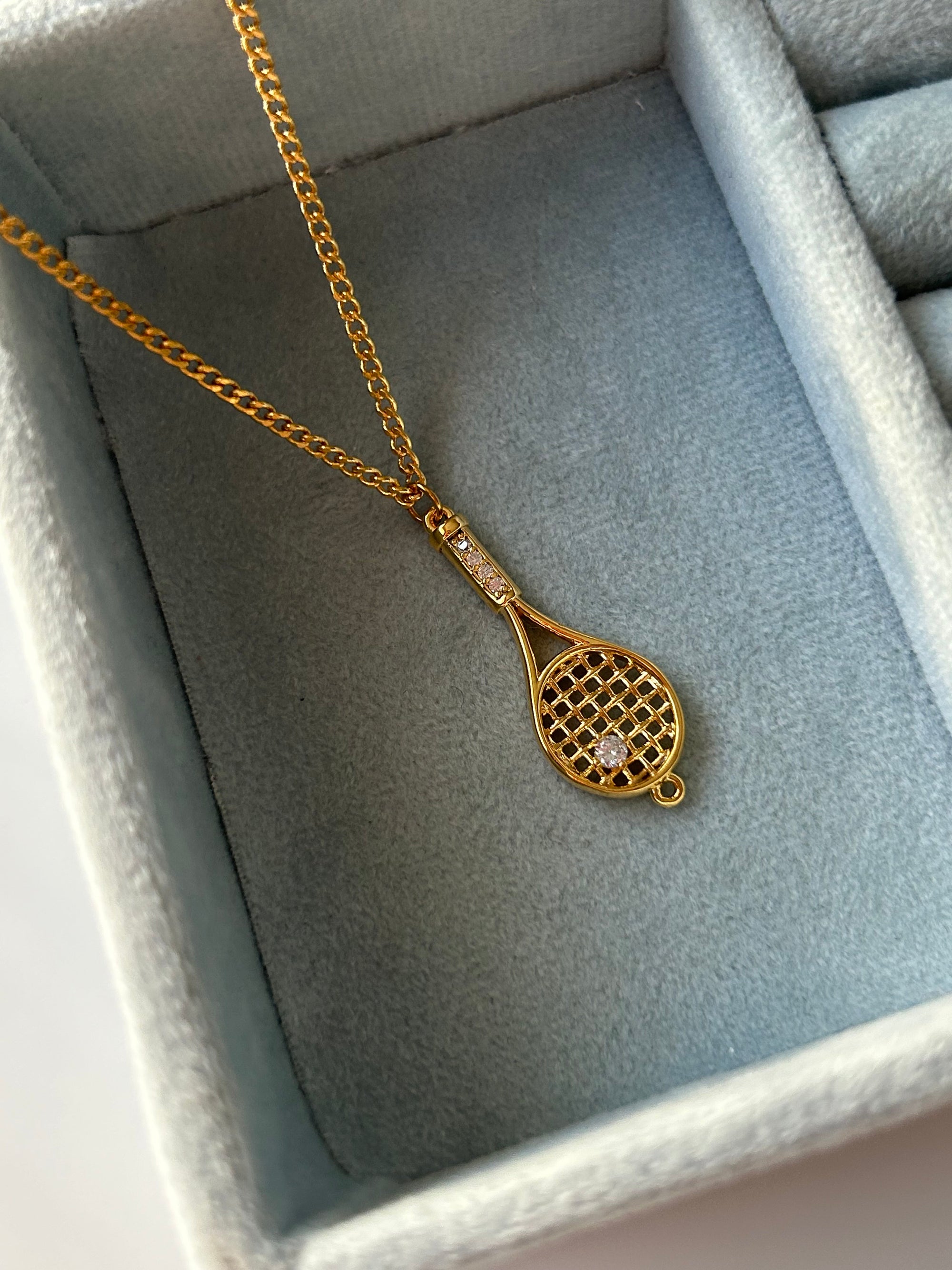 Tenis Raketi Charm Kolye