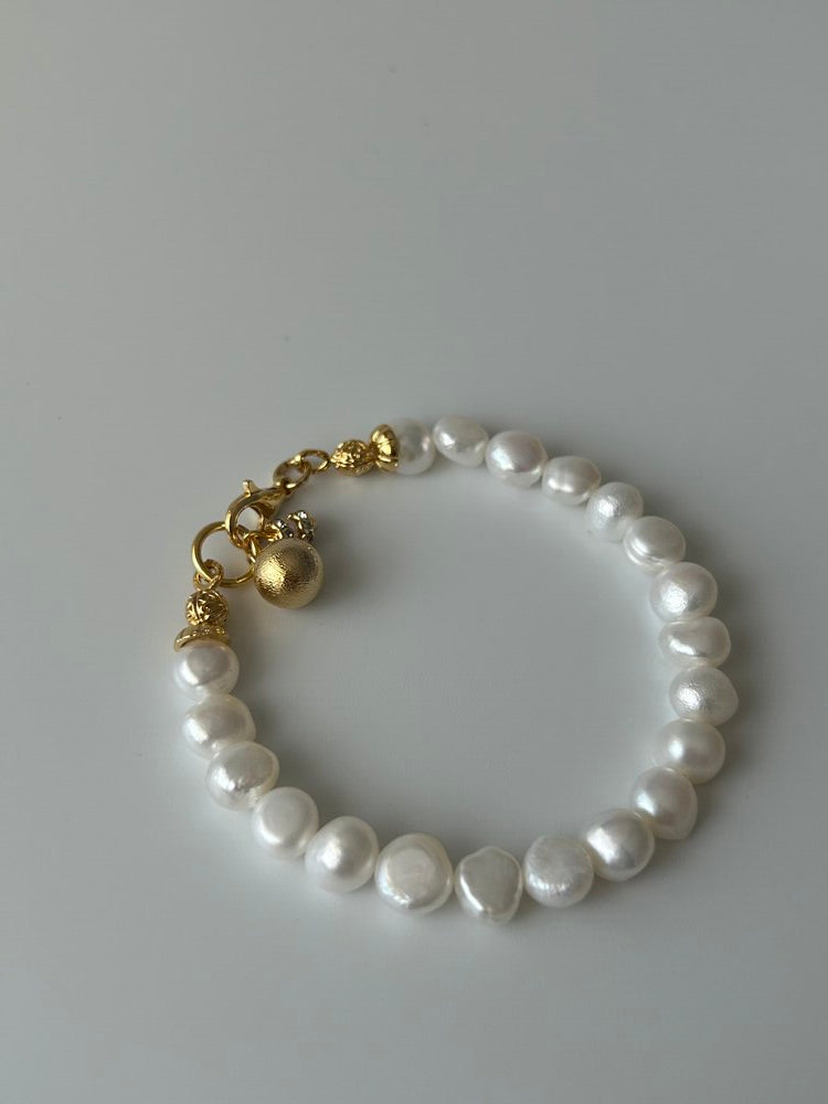 Antik Dorika/Kum İnci Charm İnci Bileklik