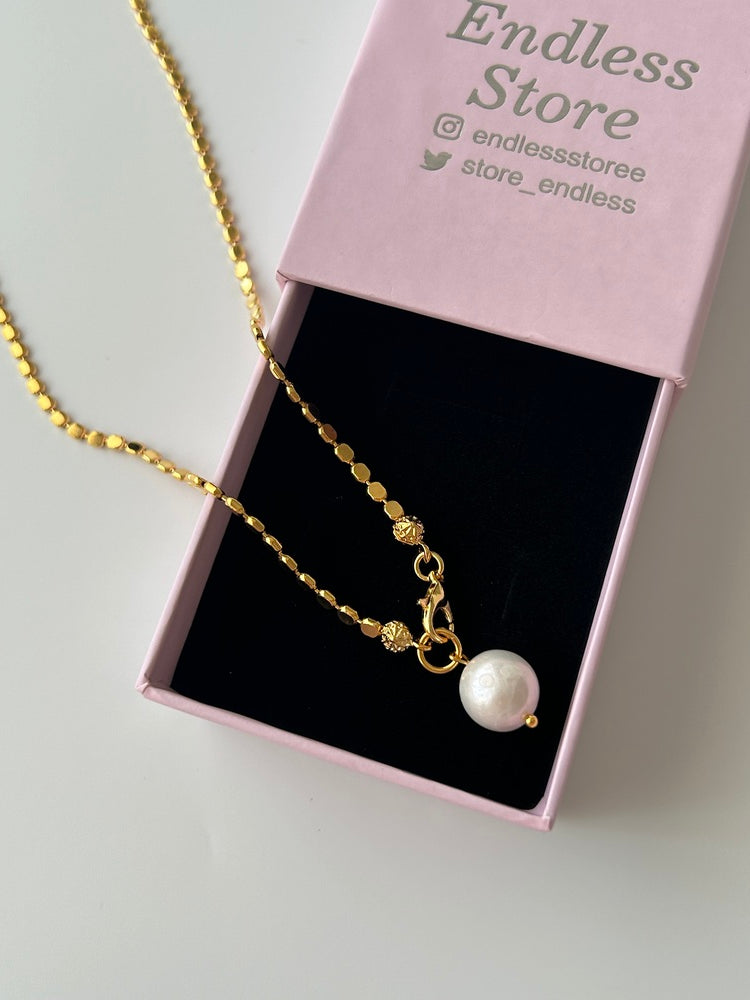 İnci Charm Zincir Kolye