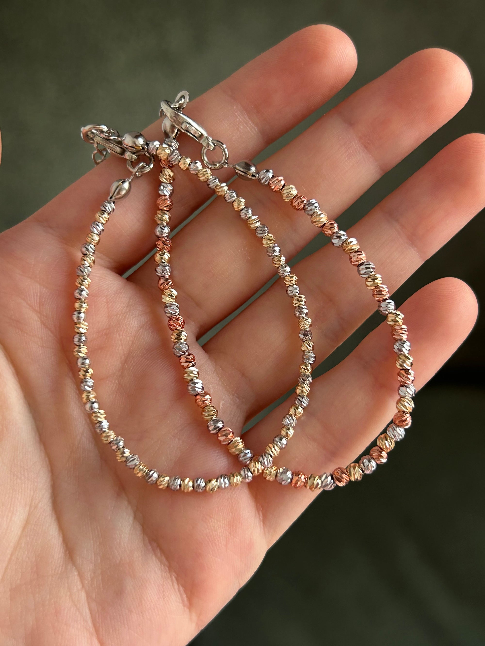 Çelik Gold/Silver 2 mm Dorika Bileklik