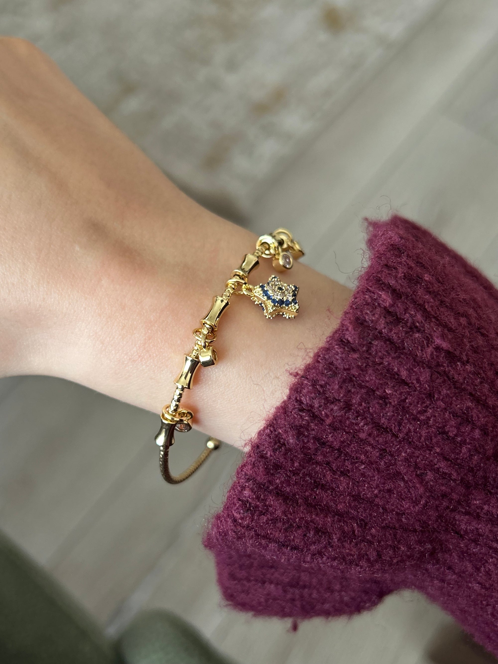 Yıldız Nazar Boncuğu Charm Bilezik