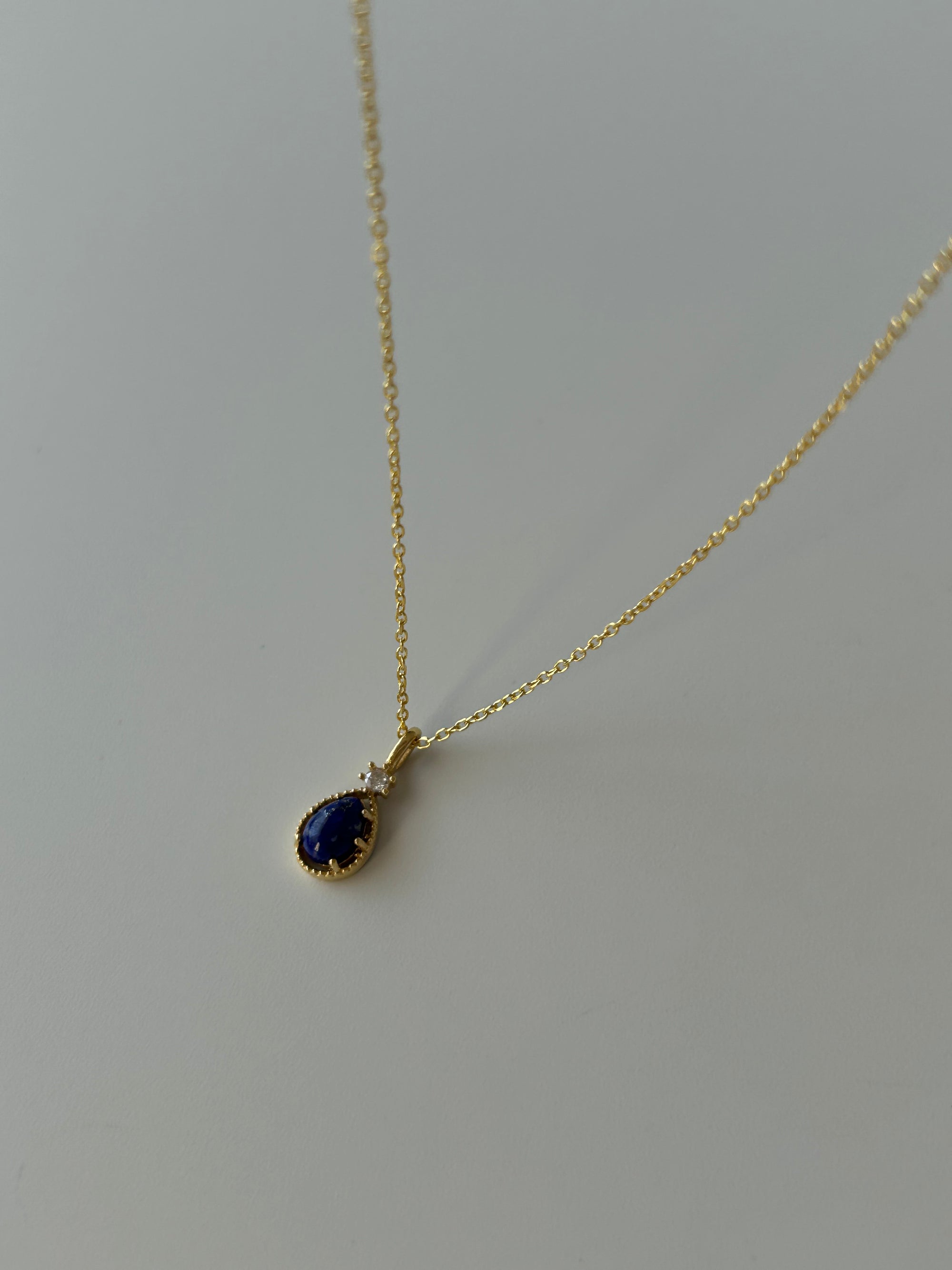 925 Ayar Gümüş Lapis Lazuli Doğaltaş Kolye