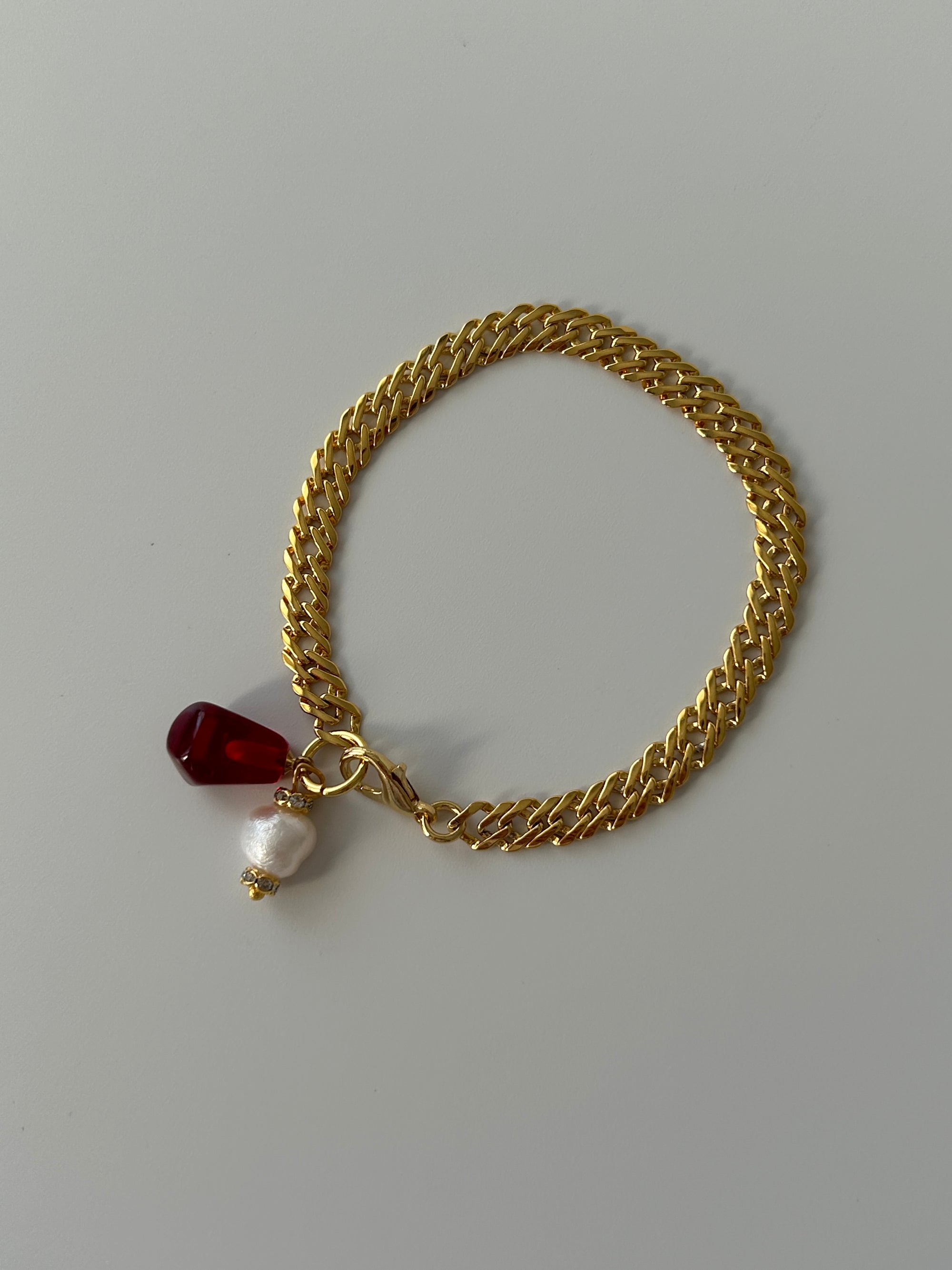 Nar Tanesi/İnci Charm Zincir Bileklik