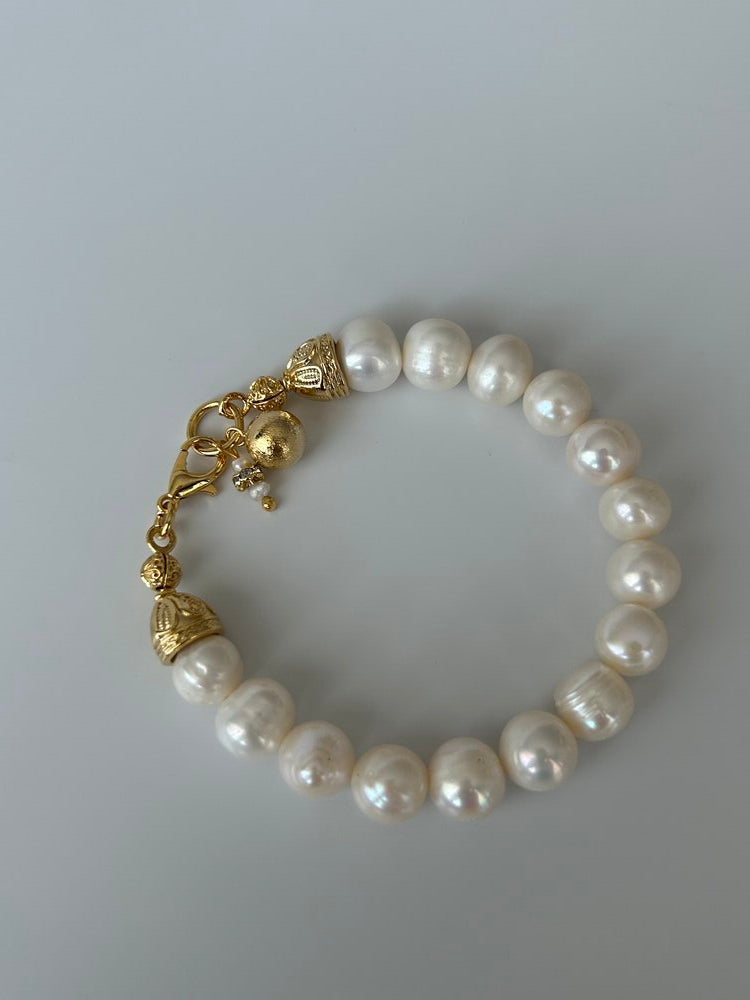 Vintage Antik Dorika/Kum İnci Charm İnci Bileklik