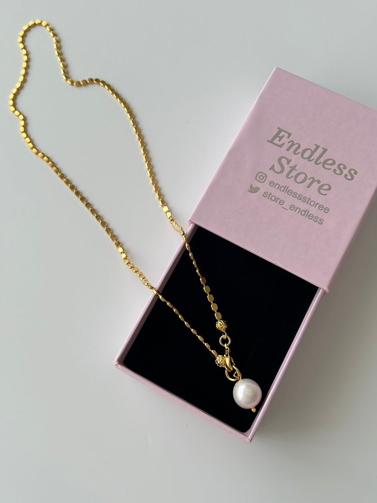 İnci Charm Zincir Kolye