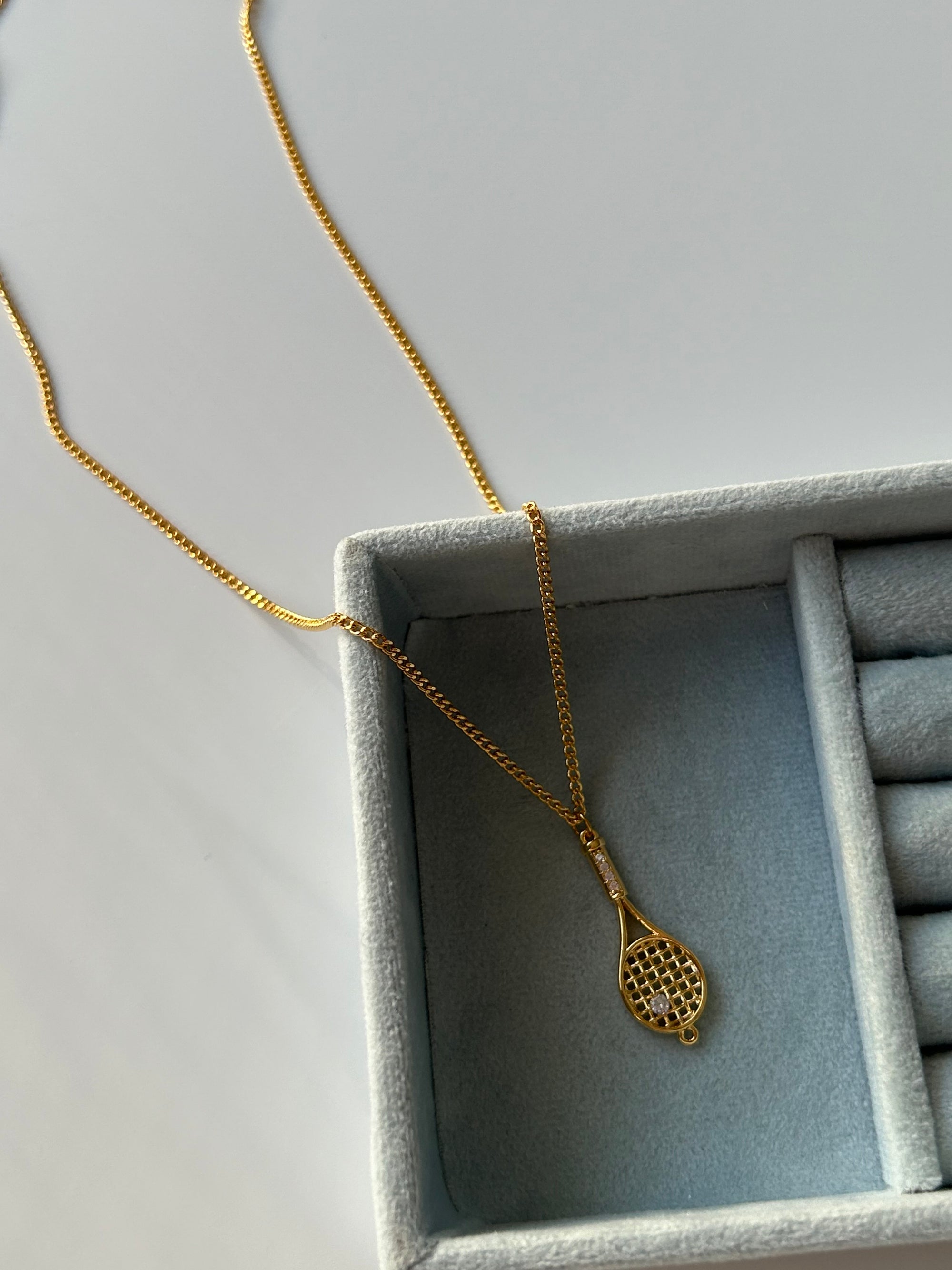 Tenis Raketi Charm Kolye