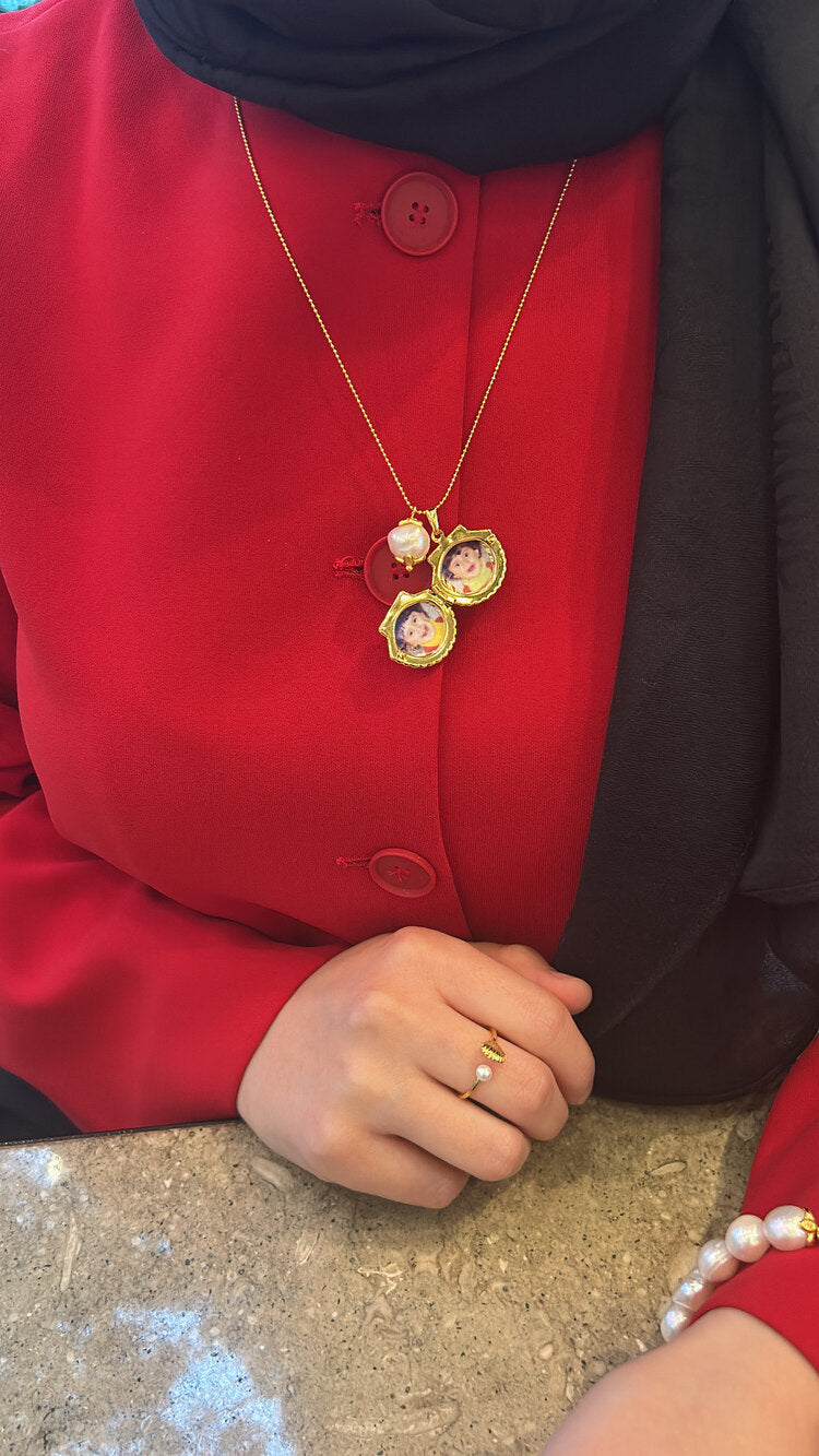 İstiridye Anı İnci Charm Kolye
