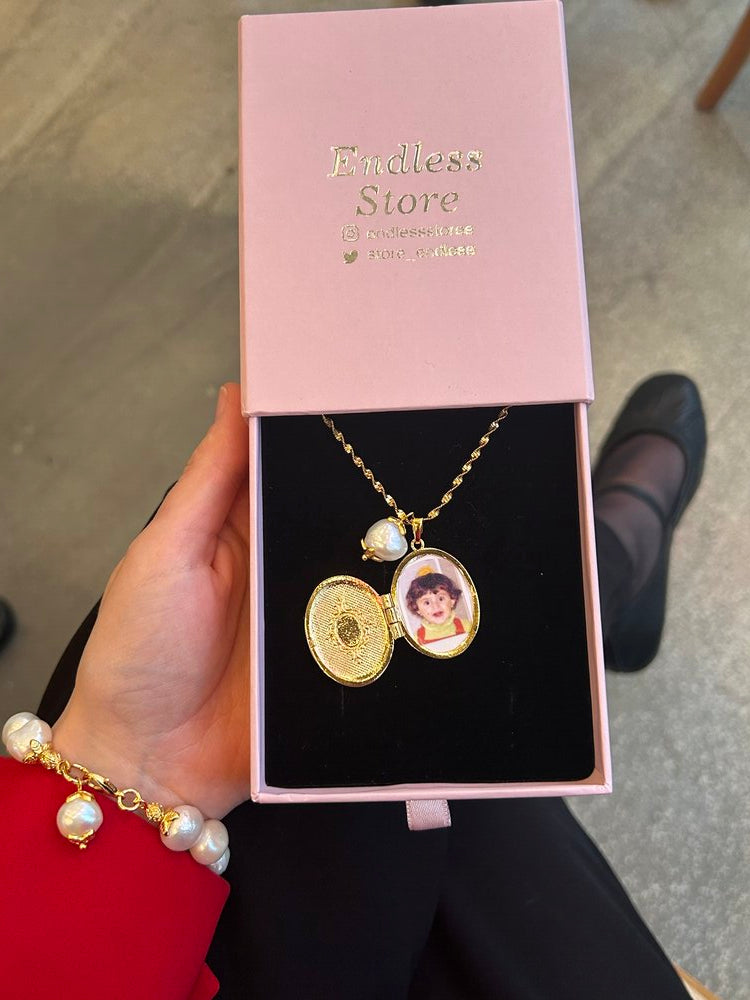 Vintage Anı İnci Charm Kolye