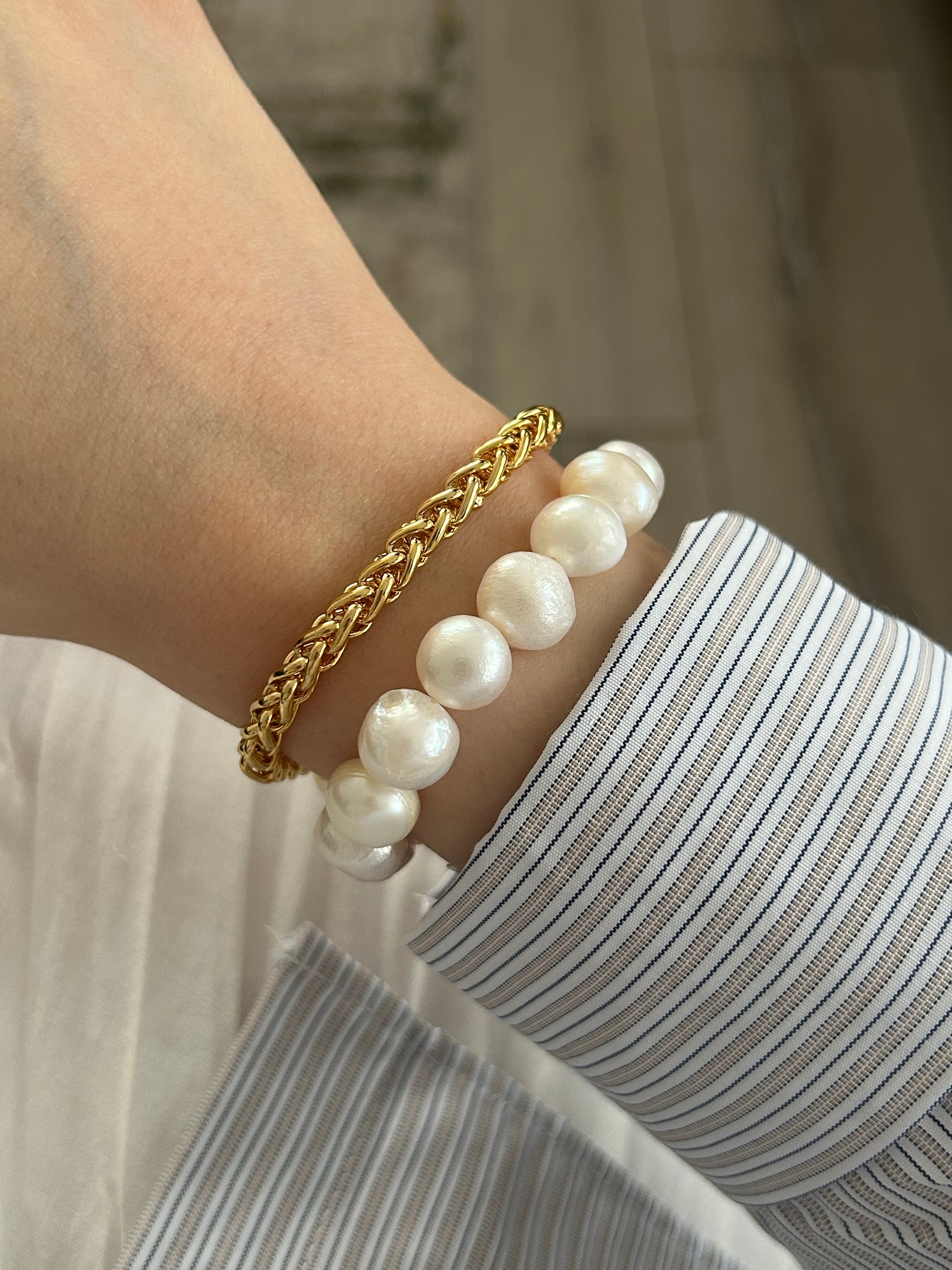 Şakayık İnci Charm Vintage Bileklik
