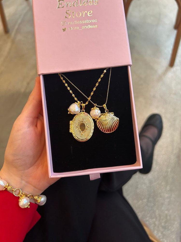 Vintage Anı İnci Charm Kolye
