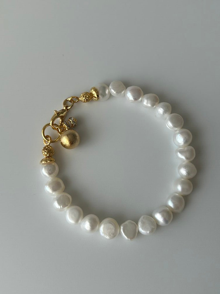 Antik Dorika/Kum İnci Charm İnci Bileklik