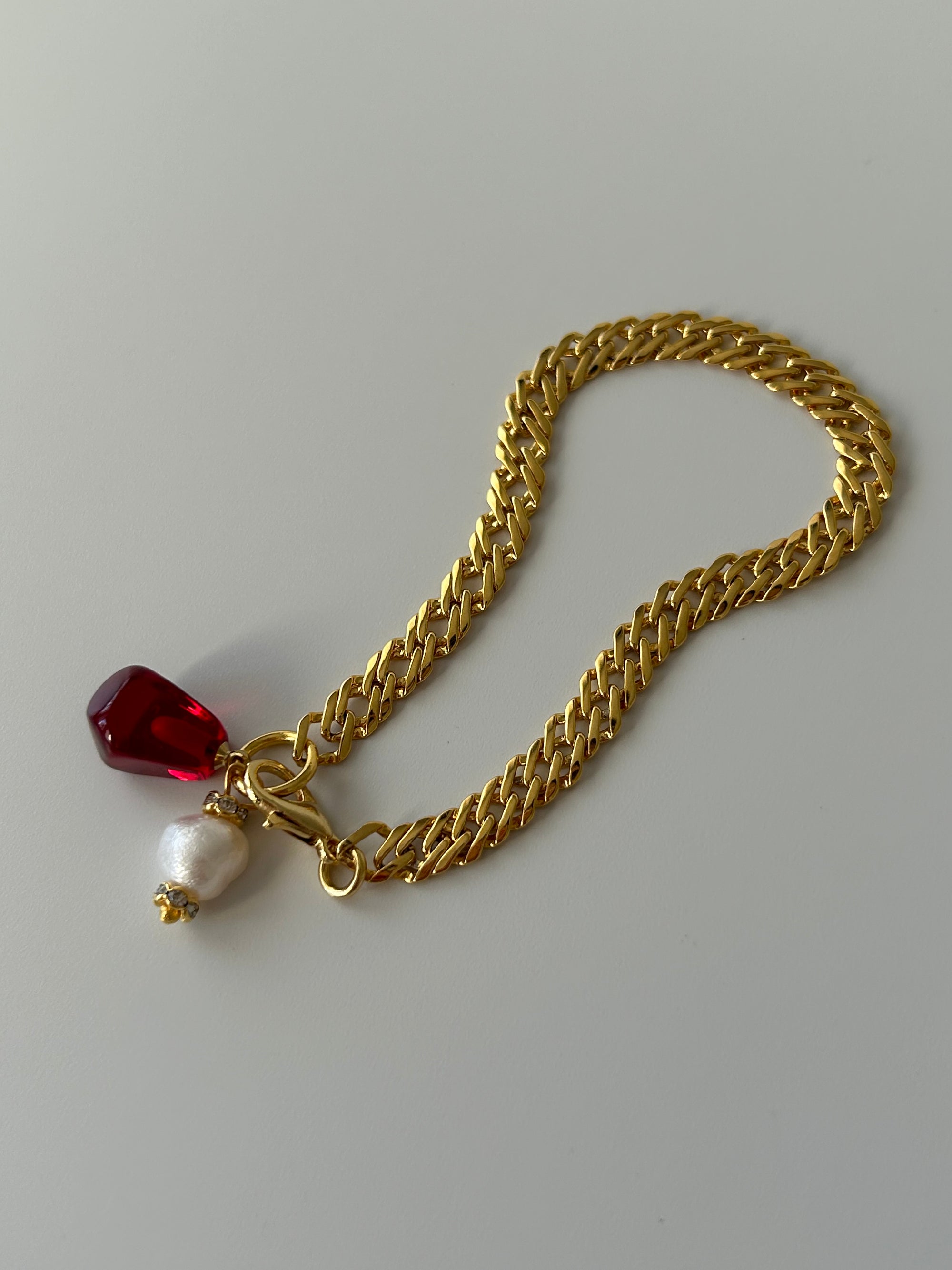 Nar Tanesi/İnci Charm Zincir Bileklik