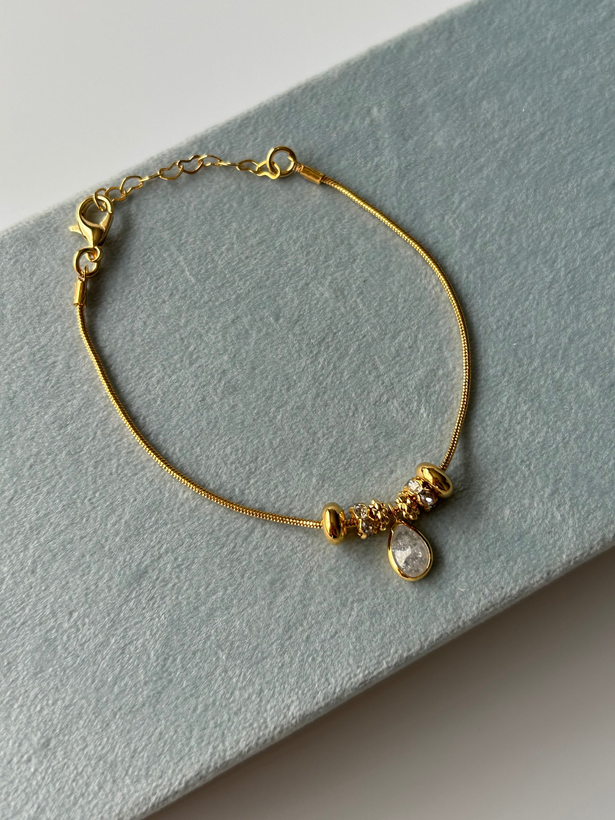 Damla/Zirkon Charm Minimal Bileklik